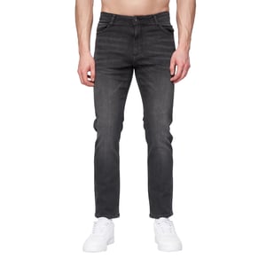 Henleys Heren Craze Comfort Rechte Jeans (Houtskool)
