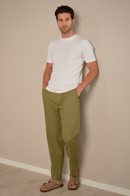 Linnen broek - Kiwi