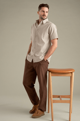Linnen broek - koffie
