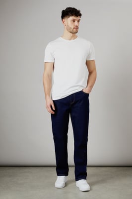 Rinse Wash Stretch Straight Fit Jeans