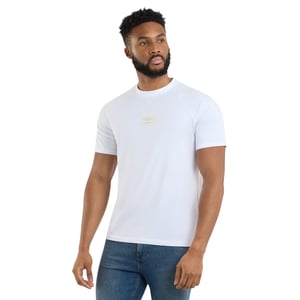 Umbro Heren Gelaagd Box Logo T-Shirt (Briljant wit)