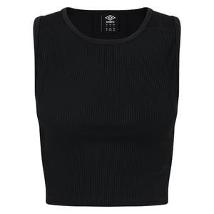 Umbro Dames/Dames Ribbed Crop Top (Zwart)