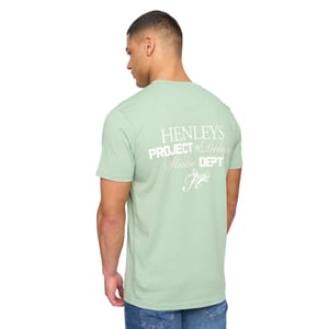 Henleys Heren Hentitled Katoenen T-Shirt (Salie Groen)