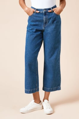 Cropped Wide Leg Jean