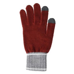 Puma Unisex gebreide winterhandschoenen voor volwassenen (Rood/Grijze Heide)