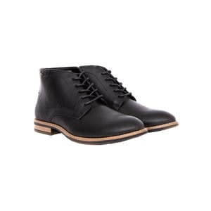 Duck and Cover Heren Glutinosa Leren Chukka Laarzen (Zwart)