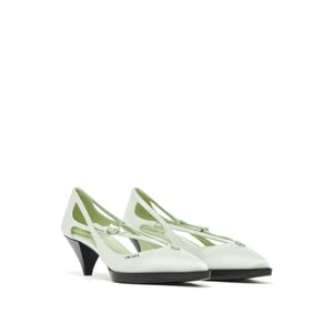 Prada Cut-Out Satijnen Pumps