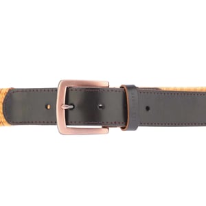 Ted Baker Galan Riem van gevlochten koeienleer (Mosterd)