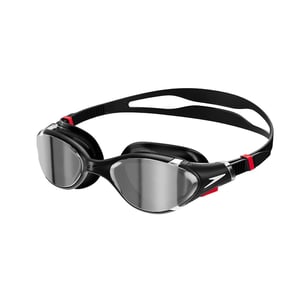 Speedo Uniseks 2.0 Spiegel Biofuse zwembril voor volwassenen (Zwart/Zilver)