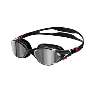 Speedo Heren 2024 2.0 Spiegel Biofuse zwembril (Zwart/Zilver)