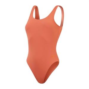 Speedo Dames/Dames ééndelig zwempak met gestructureerde U-rug (Oranje)