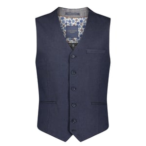 Guide London Italiaans katoenen heren vest (Marine)