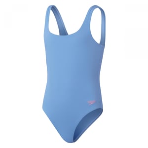 Speedo Texturerad baddräkt i ett stycke för flickor (Blå)