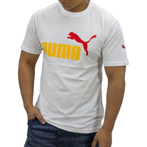 Puma Mens T Shirt Essentials Logo Crew Neck Pullover Short Sleeve Casual Cotton