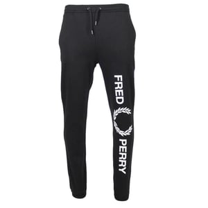 Fred Perry grote zwarte joggingbroek met merklogo