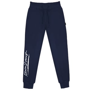 Plein Sport marineblauwe joggingbroek met groot handtekeninglogo