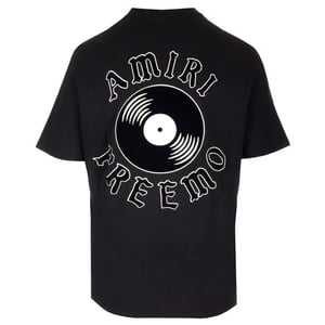 Zwart T-shirt met Amiri Premier Records-logo