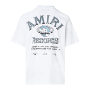Amiri Global Records Logotyp Vit T-shirt