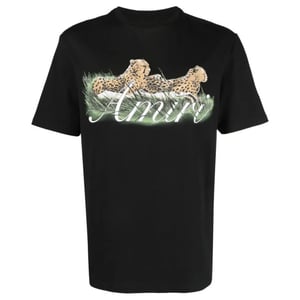 Amiri Cheetah-logo zwart T-shirt