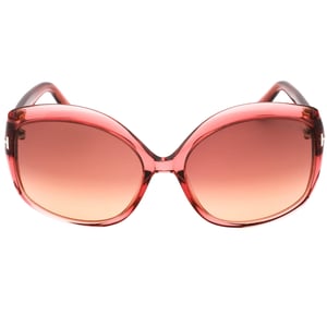Tom Ford Gradient Bordeaux Lens Glansiga Rosa Inramade Solglasögon