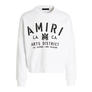 Amiri Stencil Logo Vit Sweatshirt
