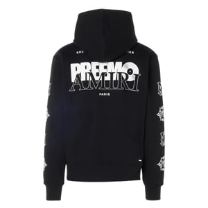 Zwarte hoodie met Amiri Premier-logo