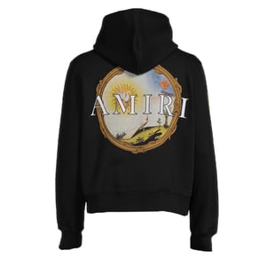 Amiri Lanscape Frame Design Black Hoodie