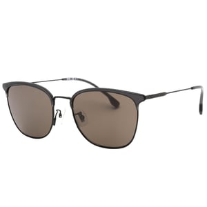 Hugo Boss Dark Ruthenium Grey Frame Zonnebril met Grijze Lens