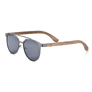 Earth Wood Positano gepolariseerde zonnebril - donkerbruin/zwart