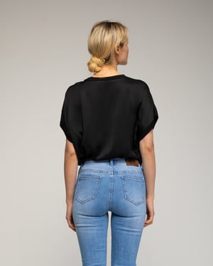 Oversized satijnen top
