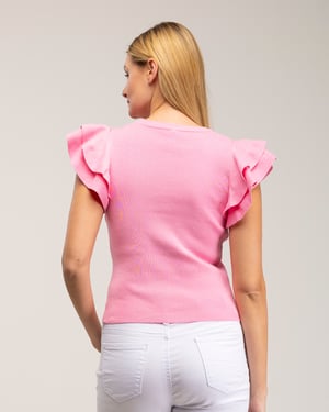Strak gebreide top