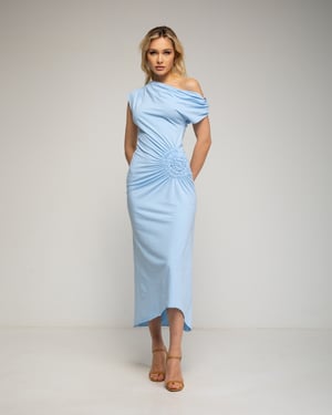 Jurk met asymmetrische kraag