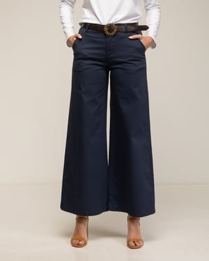 Wijde flare broek