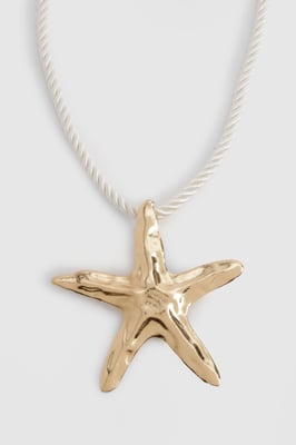 Starfish Pendant Rope Necklace