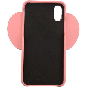 Loewe Womens Elephant Phone Cover X/Xs Grained Leather Elephant Shape Head With Crossbody Strap IPhone Case