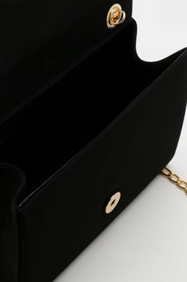 Metal Trim Clutch Bag