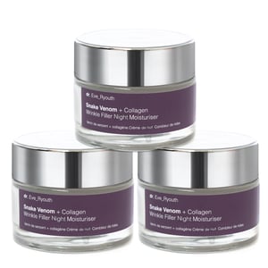 3 x Snake Venom + Collagen Wrinkle Filler Night Moisturiser 50ml