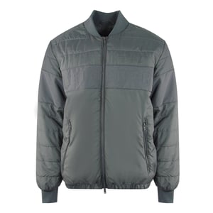Ice Iceberg Plain Padded Grey Bomber Jacket