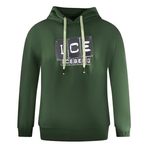 Ice Iceberg Bold Blocked Logo Green Hoodie