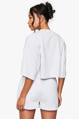 Boxy Crop T-shirt And Short Set