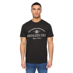 Henleys Mens Henclose Cotton T-Shirt (Black)