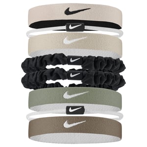 Nike Mixed Flexible Classic Hair Tie (Pack of 8) (Pink/White)