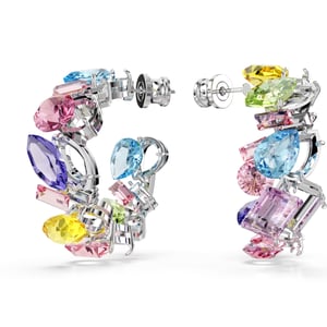 Swarovski 'Gema' Women's Base Metal Hoop Earrings - Silver 5692412