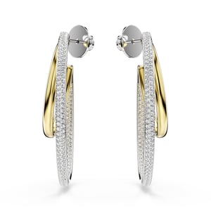 Swarovski 'Hyperbola' Vrouwen Basis Metalen Oorbellen - Zilver/Goud 5702400