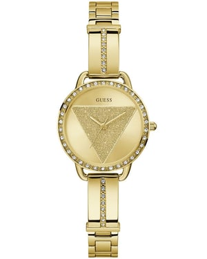 Guess Tri Bellini Dames Horloge Goudkleurig GW0914L2