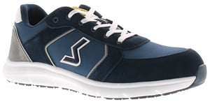 Tradesafe Mens Safety Shoes Trainers Composite Toe Warren Leather blue