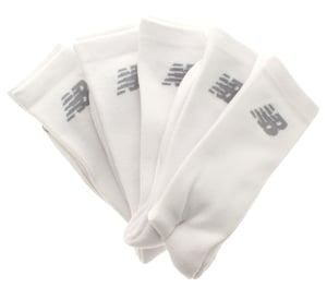 New Balance Mens Socks 10pk Crew M 7-8 L 9-11 white