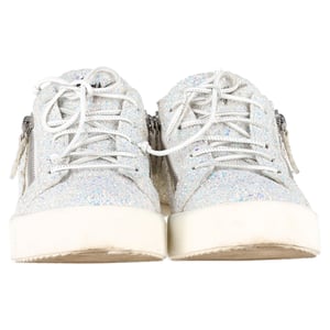Giuseppe Zanotti May London Sneakers in White Glitter