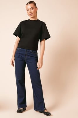 Straight Leg Jean With Side Split
