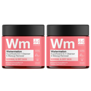 Dr Botanicals Watermelon Superfood 2-In-1 Cleanser & Makeup Remover 60ml x 2 Duo Pack